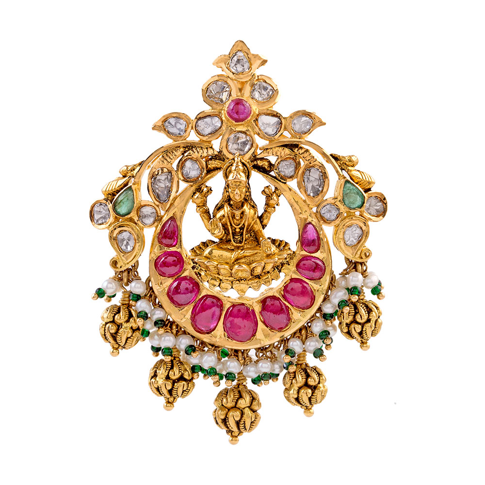 Polki Nakshi Pendant - Musaddilal Jewellers